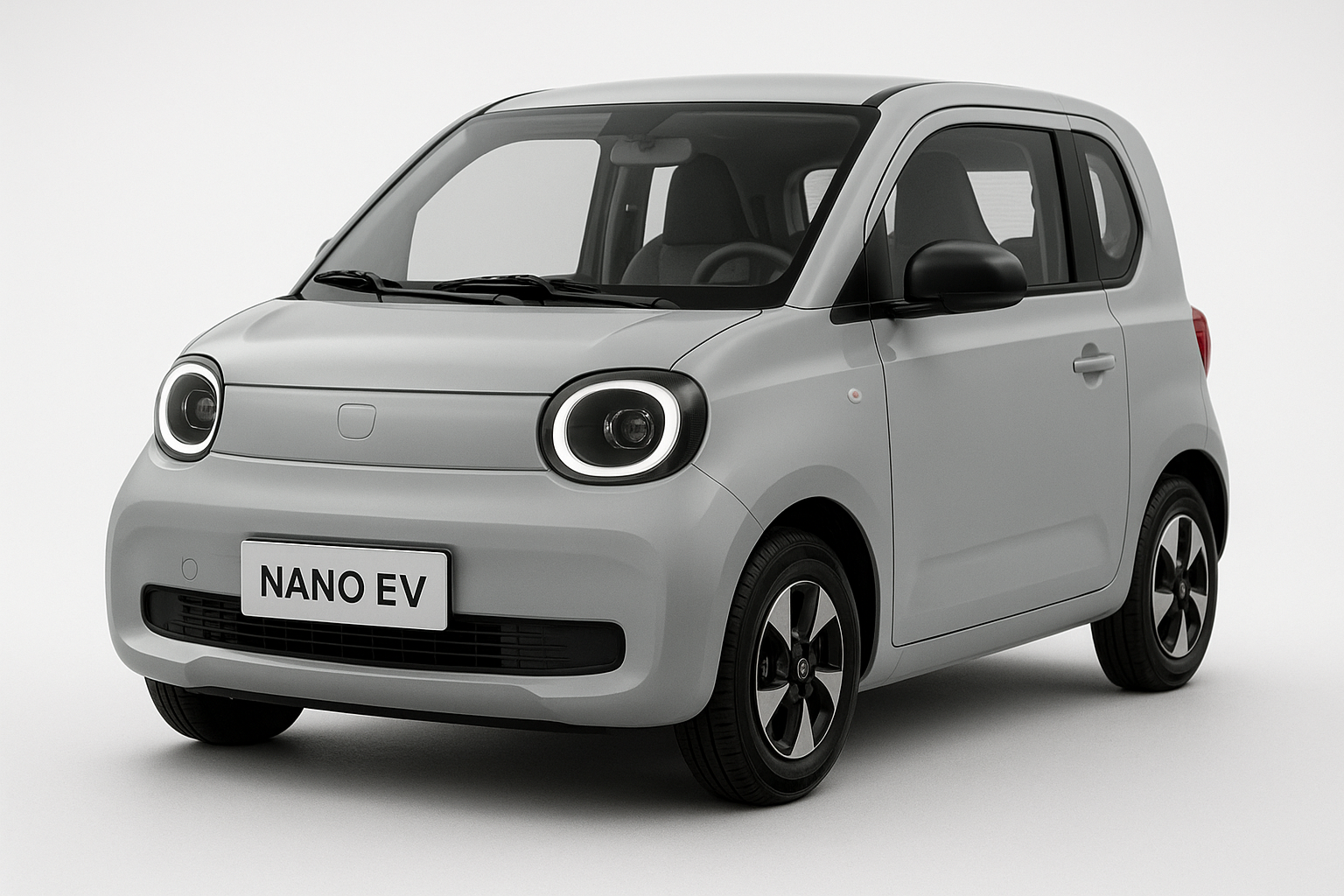 Tata Nano EV, a compact and affordable electric car in vibrant colors, designed for city driving with modern LED headlights, stylish alloy wheels, and eco-friendly design.